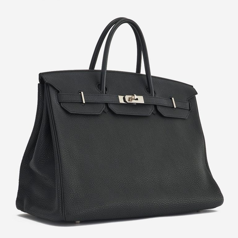 A pre-loved Hermès Birkin 40 in Black Clemence Leather on SACLÀB
