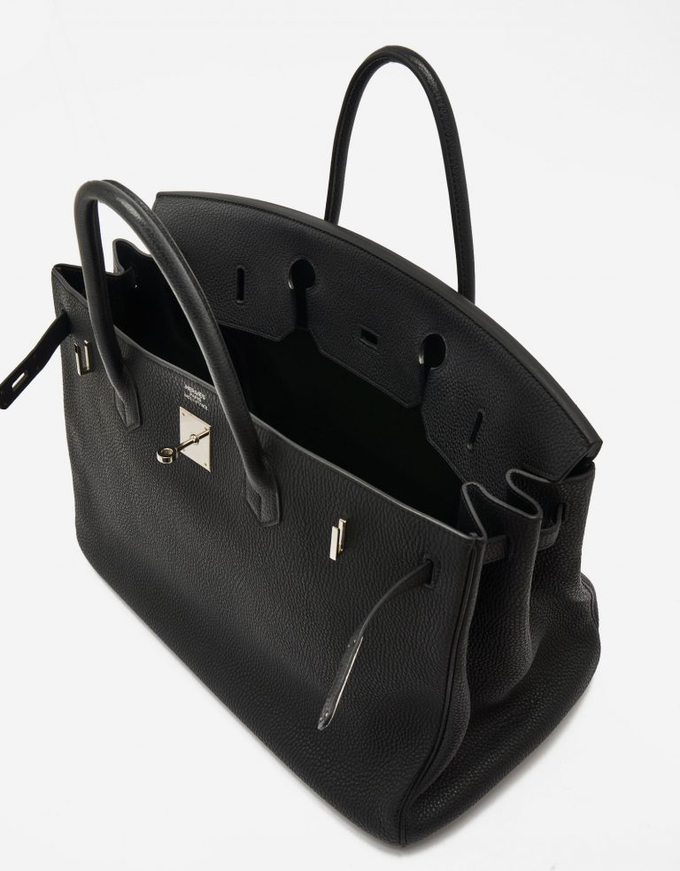A pre-loved Hermès Birkin 40 in Black Clemence Leather on SACLÀB