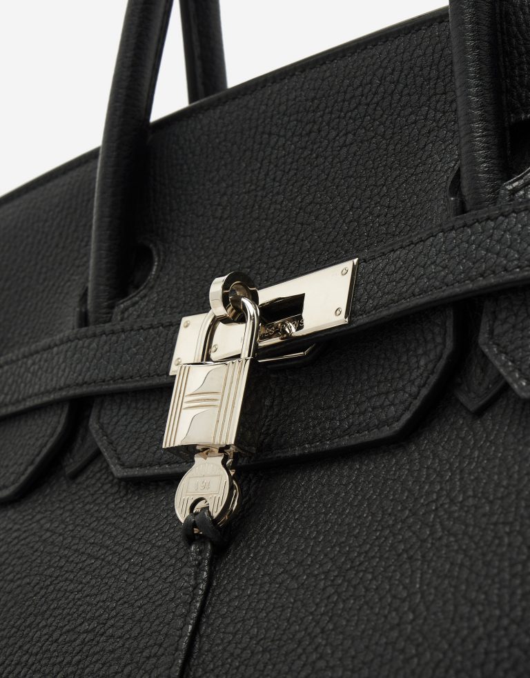 A pre-loved Hermès Birkin 40 in Black Clemence Leather on SACLÀB