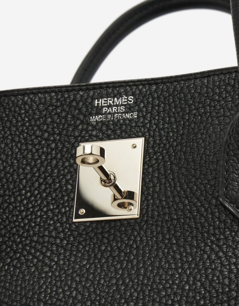 A pre-loved Hermès Birkin 40 in Black Clemence Leather on SACLÀB