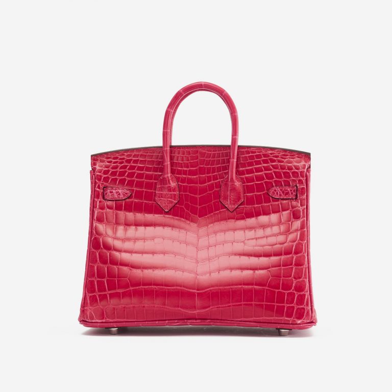 A pre-loved Hermès Birkin 25 Niloticus Crocodile Lisse Rose Extreme on SACLÀB