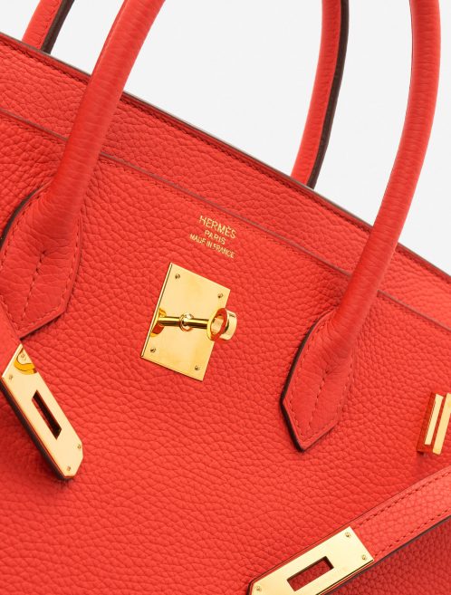 Pre-owned Hermès bag Birkin 40 Togo Rouge Tomate Red | Sell your designer bag on Saclab.com