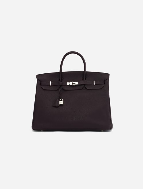 A pre-loved Hermès Birkin 40 Clemence Raisin on SACLÀB