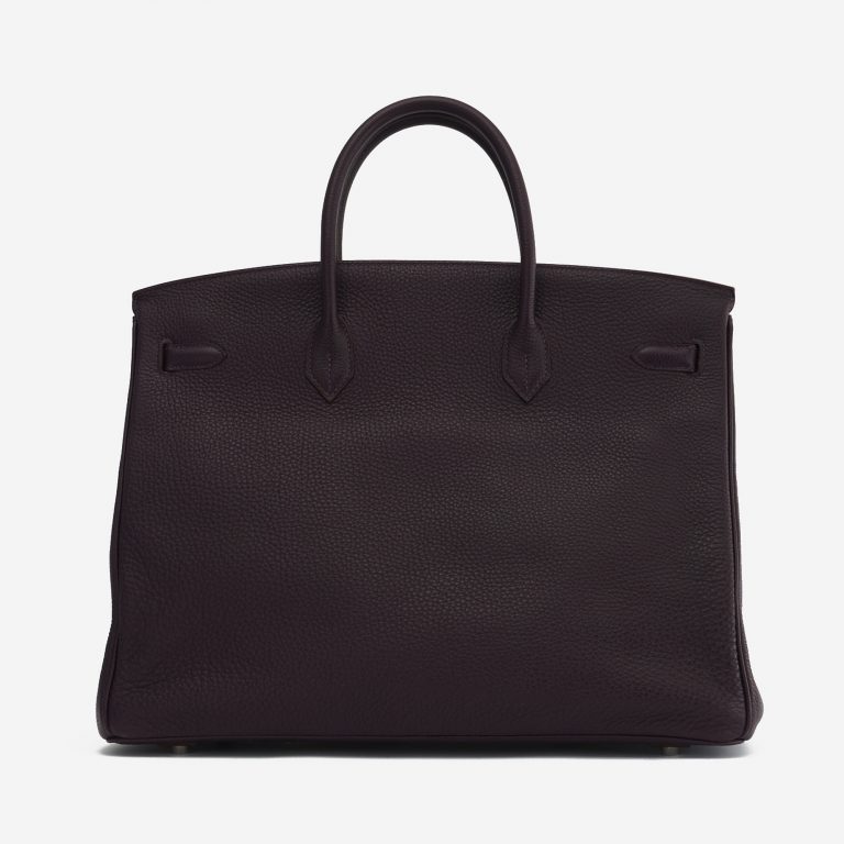A pre-loved Hermès Birkin 40 Clemence Raisin on SACLÀB