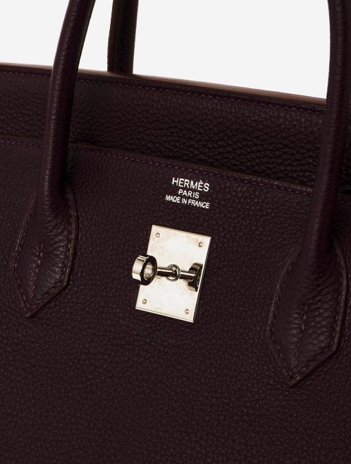A pre-loved Hermès Birkin 40 Clemence Raisin on SACLÀB