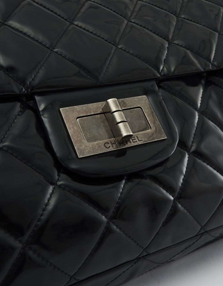 A pre-loved Chanel 2.55 Large Vinyl Black on SACLÀB
