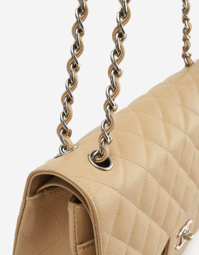 Pre-owned Chanel bag Timeless Jumbo Caviar Beige Beige | Sell your designer bag on Saclab.com