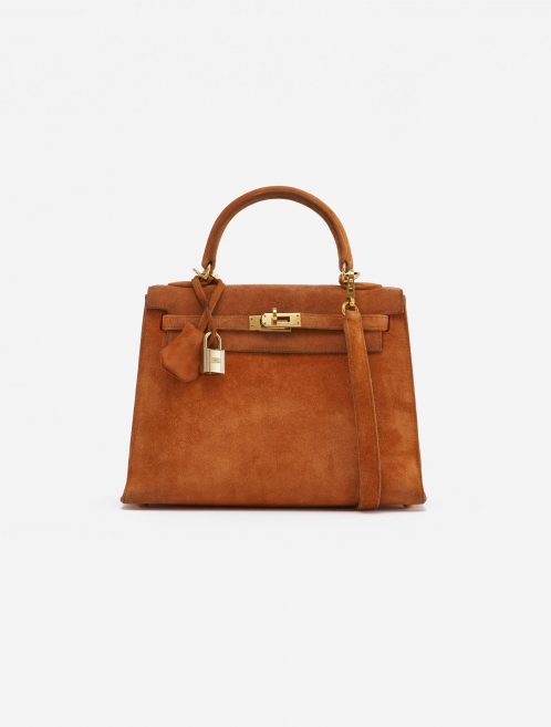 A pre-loved Hermès Kelly 25 Doblis Orange H on SACLÀB
