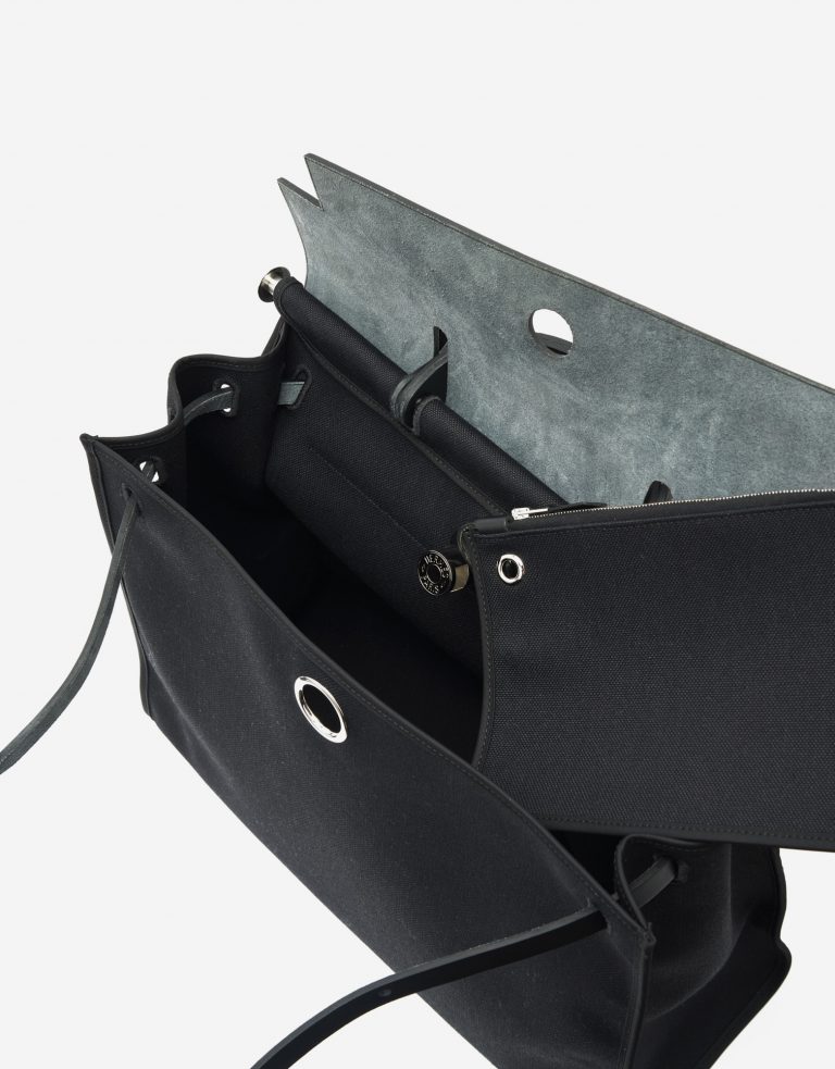 Hermès Herbag 39 Vache Hunter / Toile Militaire Black