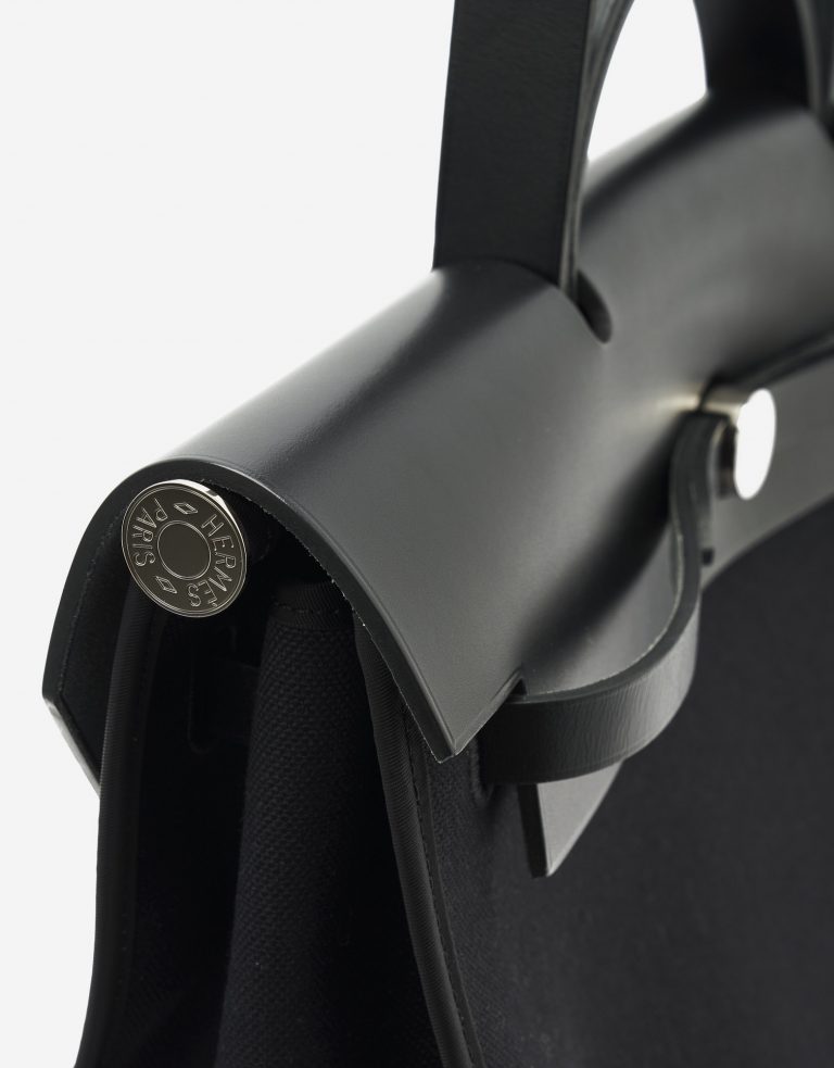 Hermès Herbag 39 Vache Hunter / Toile Militaire Black