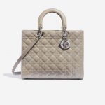 Dior Lady Large Patent Leather Gris