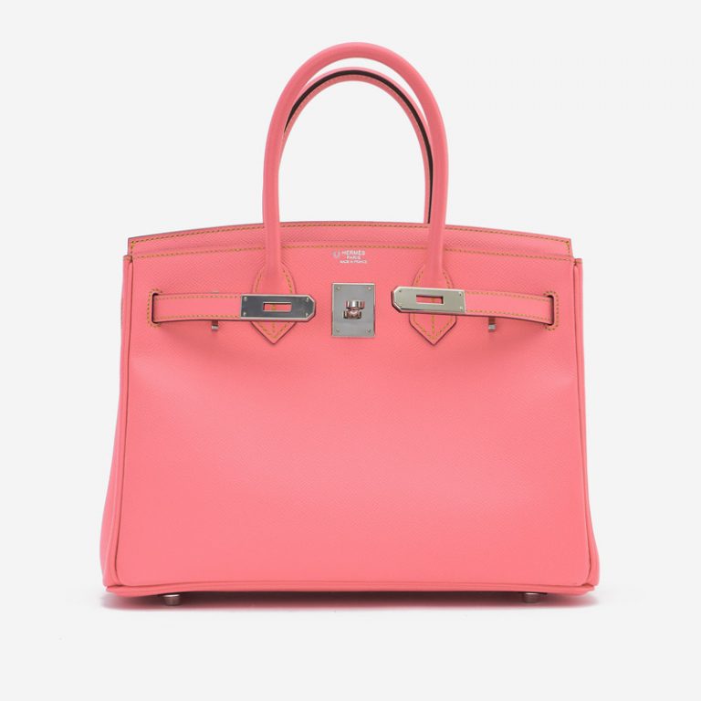 Hermès Birkin 30 HSS Epsom Rose Confetti / Gris Mouette / Jaune Poussin