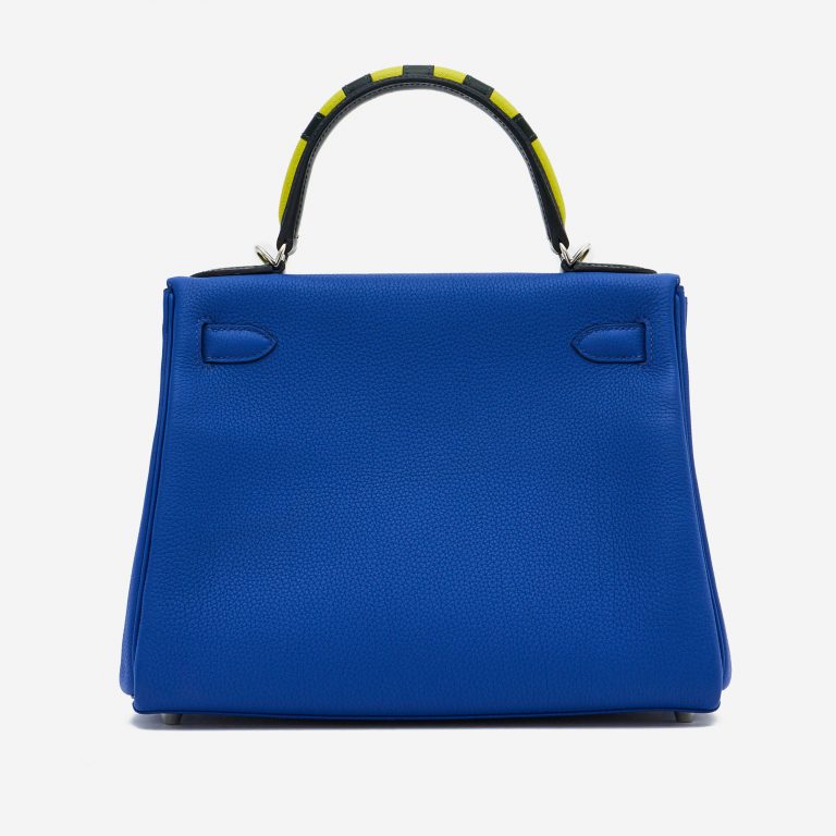 Hermès Kelly 28 Togo Au Trot Bleu Electrique / Indigo / Lime / Vert Fonce