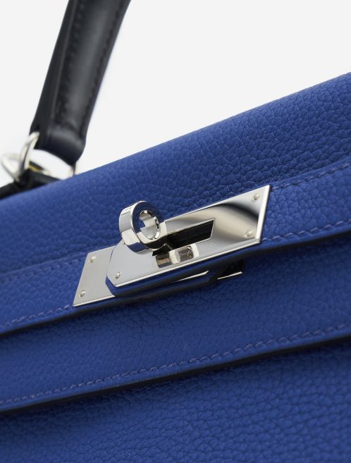 Hermès Kelly 28 Togo Au Trot Bleu Electrique / Indigo / Lime / Vert Fonce