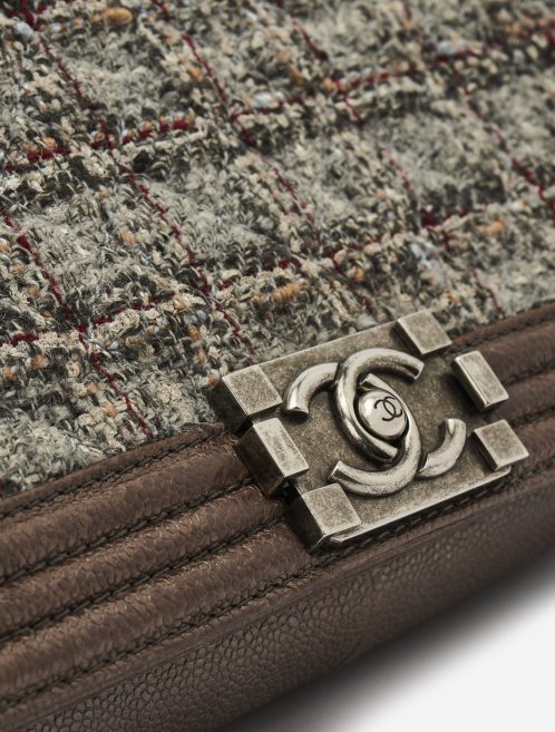 Chanel Boy Large Tweed / Caviar Brown