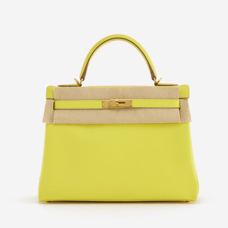 Hermès Kelly 32 Evercolor Lime