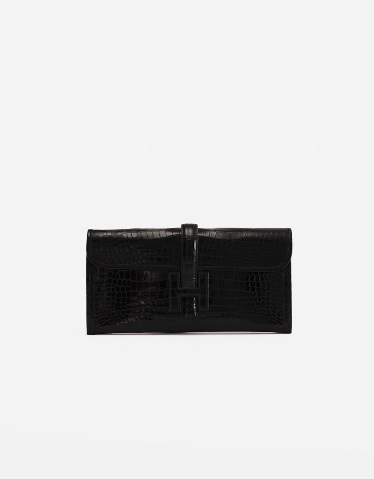 Hermès Jig Elan Crocodile Porosus Black