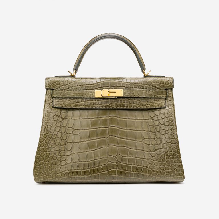 Hermès Kelly 32 Matte Alligator Vert Veronese