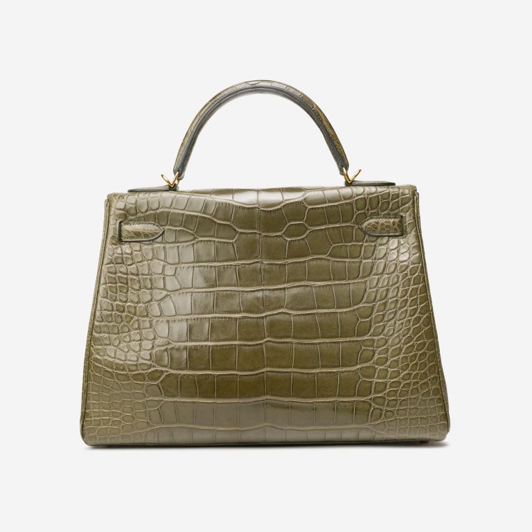 Hermès Kelly 32 Matte Alligator Vert Veronese