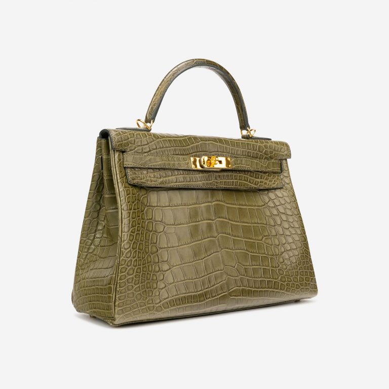 Hermès Kelly 32 Matte Alligator Vert Veronese
