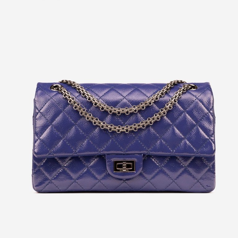 Chanel 2.55 226 Patent Caviar Blue