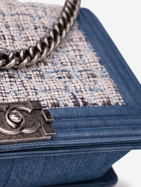 Chanel Boy Medium Tweed / Denim Blue