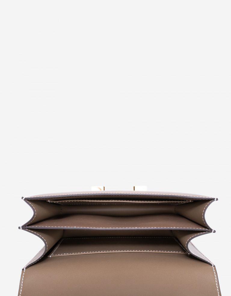 Pre-owned Hermès bag Constance Mini Tadelakt Etoupe Brown | Sell your designer bag on Saclab.com
