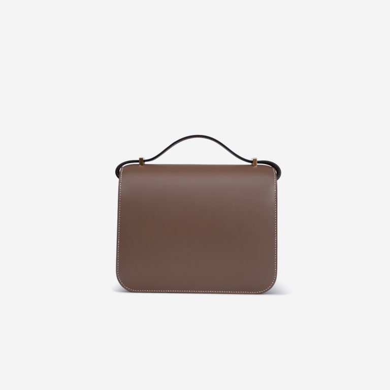 Pre-owned Hermès bag Constance Mini Tadelakt Etoupe Brown | Sell your designer bag on Saclab.com