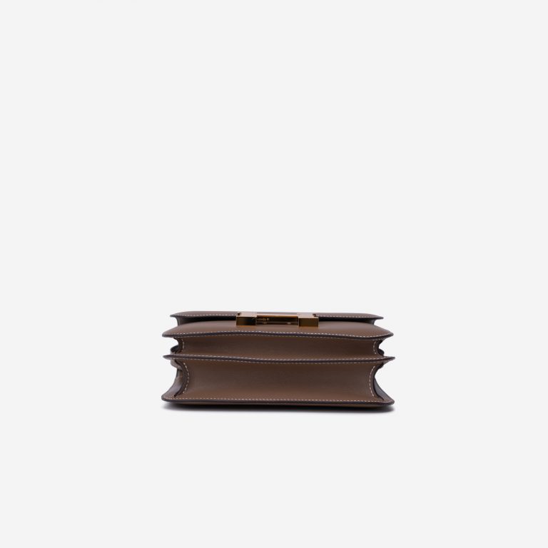 Pre-owned Hermès bag Constance Mini Tadelakt Etoupe Brown | Sell your designer bag on Saclab.com