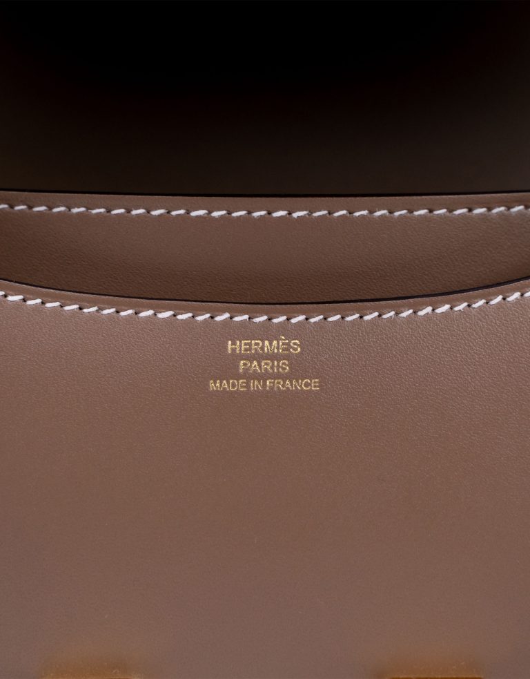 Pre-owned Hermès bag Constance Mini Tadelakt Etoupe Brown | Sell your designer bag on Saclab.com