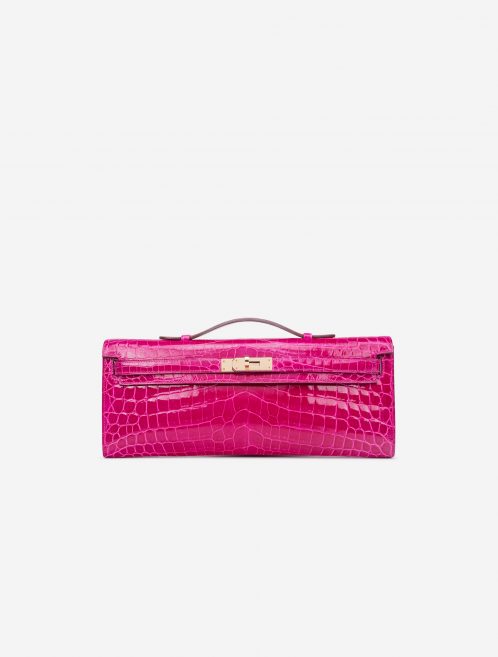 Hermès Kelly Cut Clutch Niloticus Crocodile Rose Scheherazade
