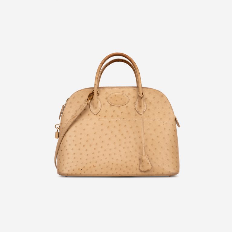 Hermès Bolide 27 Ostrich Beige