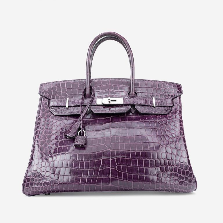 Hermès Birkin 35 Porosus Crocodile Amethyst