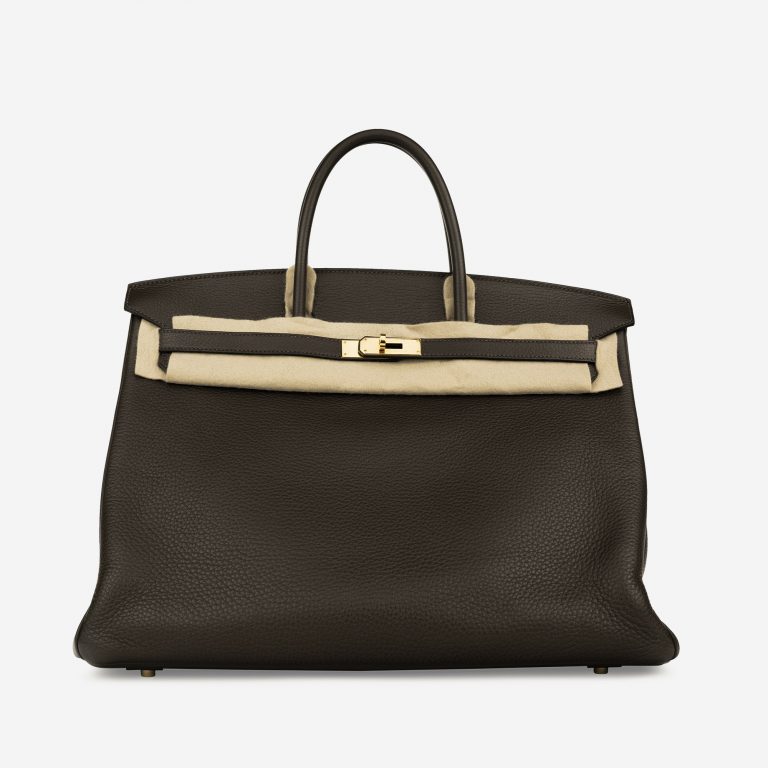 Hermès Birkin 40 Taurillon Clemence Vert Bronze