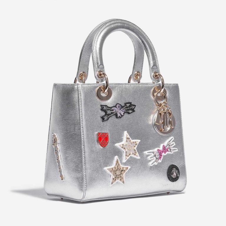 Dior Lady Medium Calf Silver