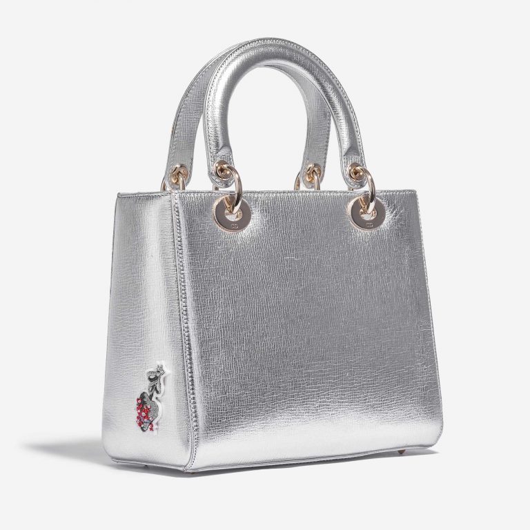 Dior Lady Medium Calf Silver