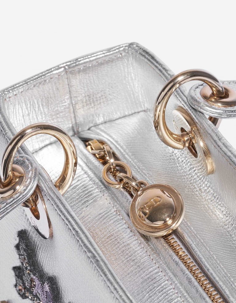 Dior Lady Medium Calf Silver