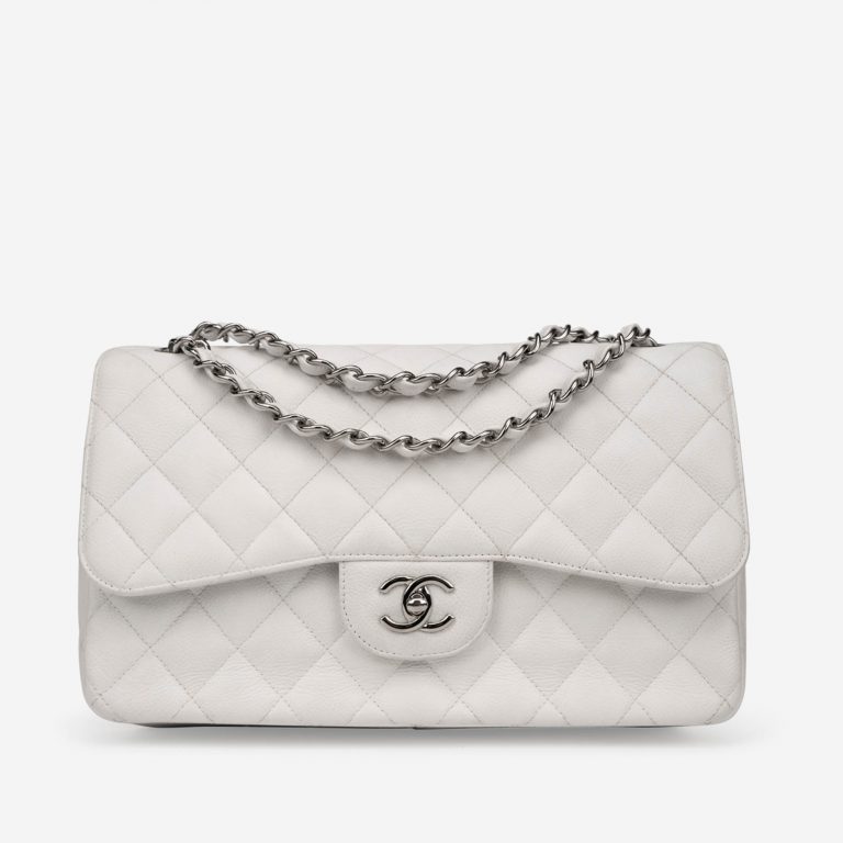 Chanel Timeless Jumbo Caviar White
