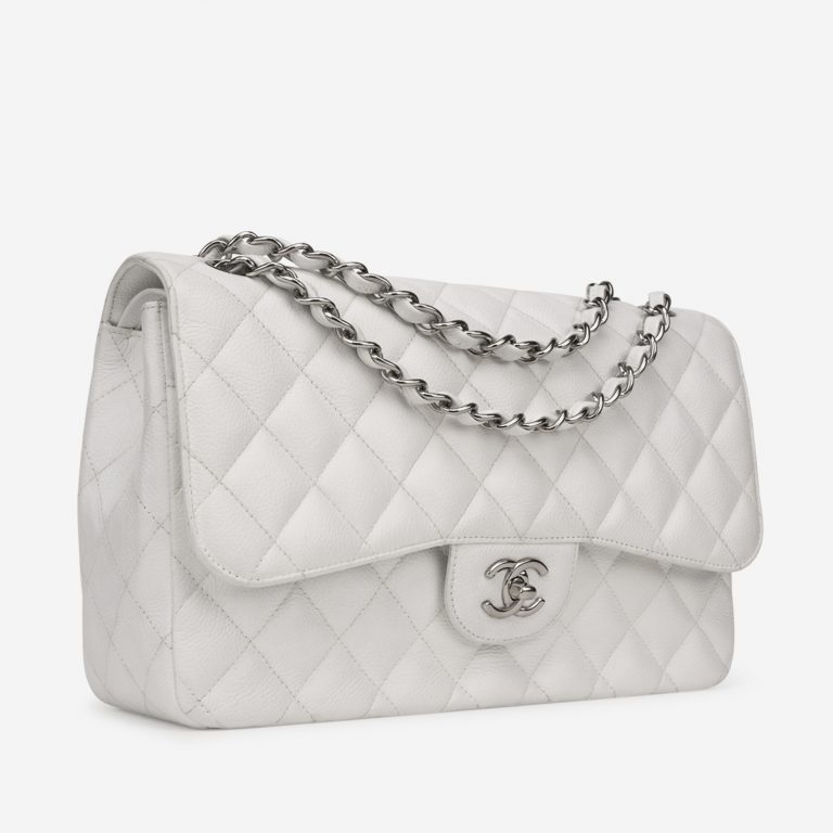 Chanel Timeless Jumbo Caviar White