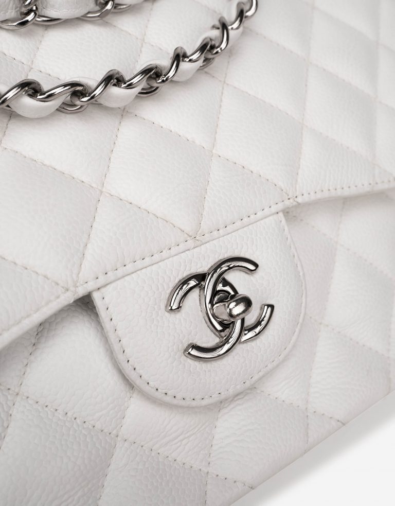 Chanel Timeless Jumbo Caviar White