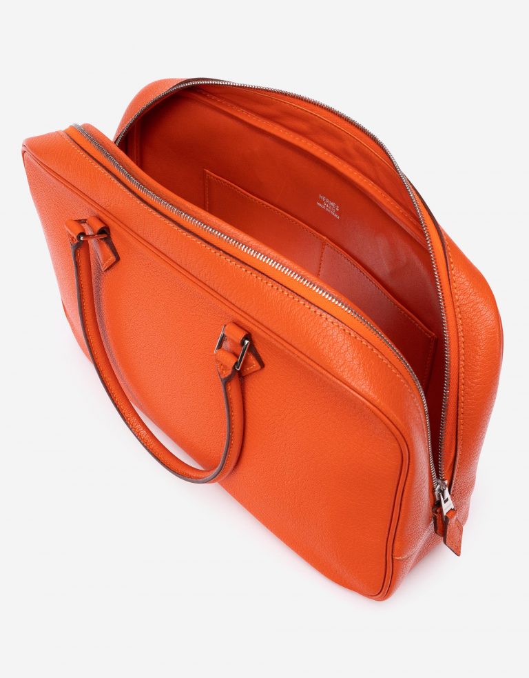 Pre-owned Hermès bag Plume Chevre Orange Orange | Sell your designer bag on Saclab.com