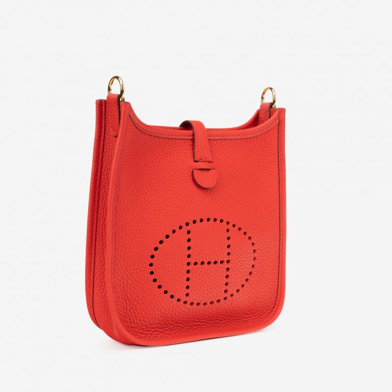 Pre-owned Hermès bag Evelyne 16 Taurillon Clemence Rouge De Coeur Red | Sell your designer bag on Saclab.com
