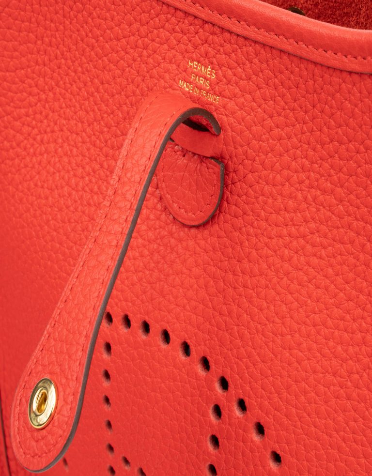 Pre-owned Hermès bag Evelyne 16 Taurillon Clemence Rouge De Coeur Red | Sell your designer bag on Saclab.com