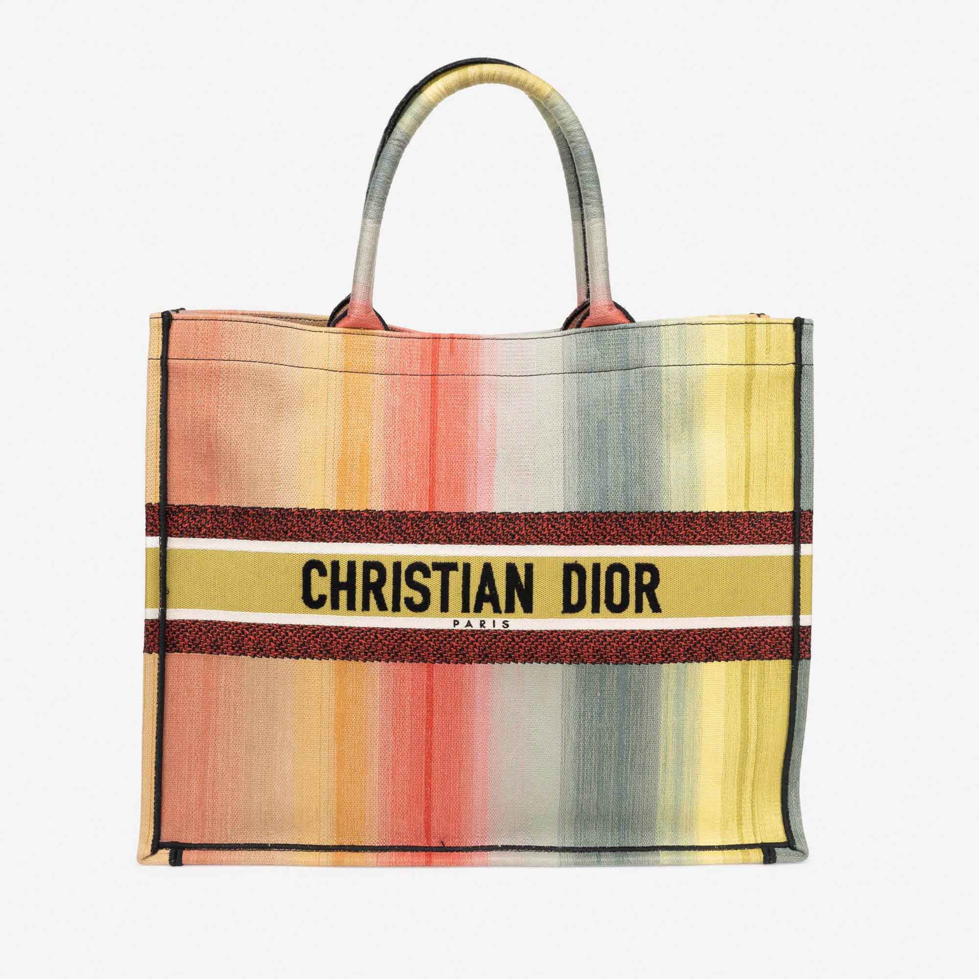 Large Dior Book Tote Black Dior Oblique Embossed Calfskin