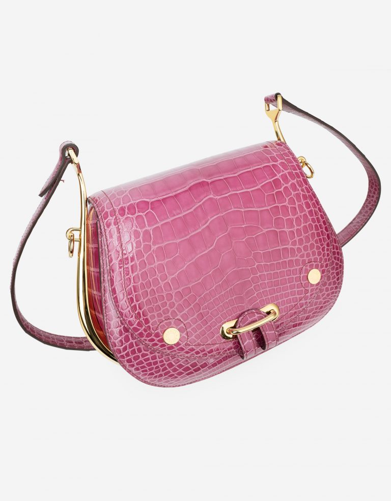 Hermès Passe-Guide Alligator Rose Tyrien