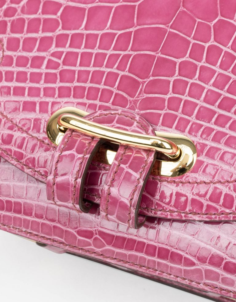 Hermès Passe-Guide Alligator Rose Tyrien