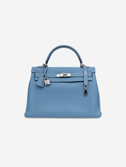Pre-owned Hermès bag Kelly 32 Togo Blue Jean Blue | Sell your designer bag on Saclab.com