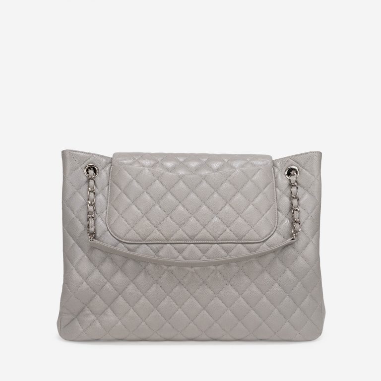 Pre-owned Chanel bag Timeless Shopper Caviar Grey | Sell your designer bag on Saclab.com