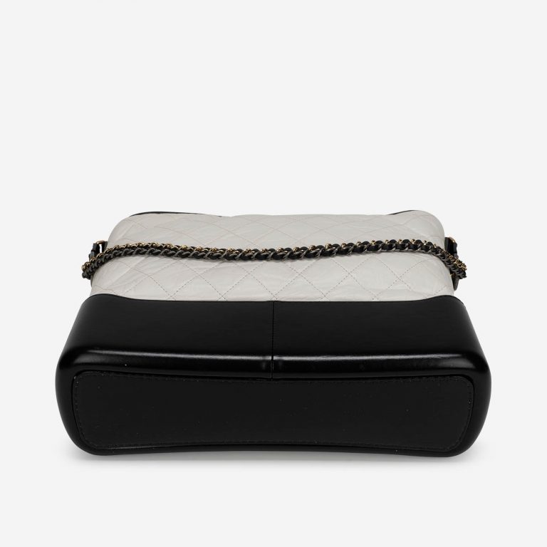 Pre-owned Chanel bag Gabrielle Medium Lamb Black / White Black, White | Sell your designer bag on Saclab.com