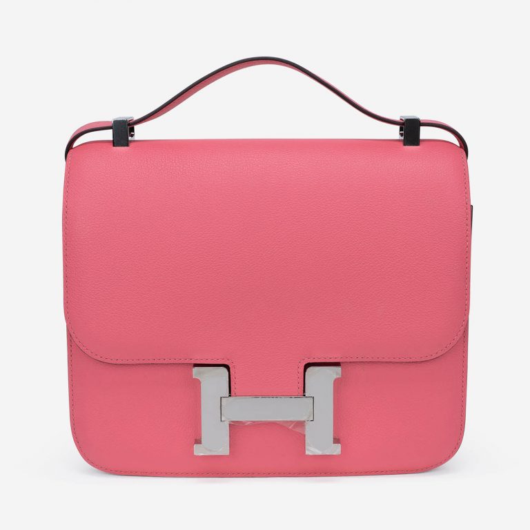 Pre-owned Hermès bag Constance 24 Evercolor Rose Azalee Pink | Sell your designer bag on Saclab.com